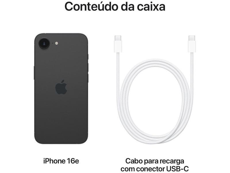 Apple iPhone 16e 128GB Preto - iPhone 16e - Magazine Luiza